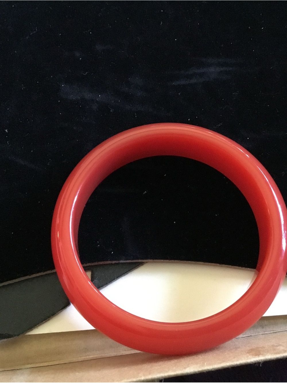 Red Coral Bangle Bracelet - Unbranded